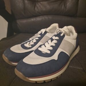 Classic Navy and Cream Men's Sneakers